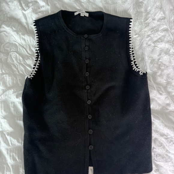 Madewell Blanket-Stitch Crewneck Sweater Tank - Picture 2 of 4